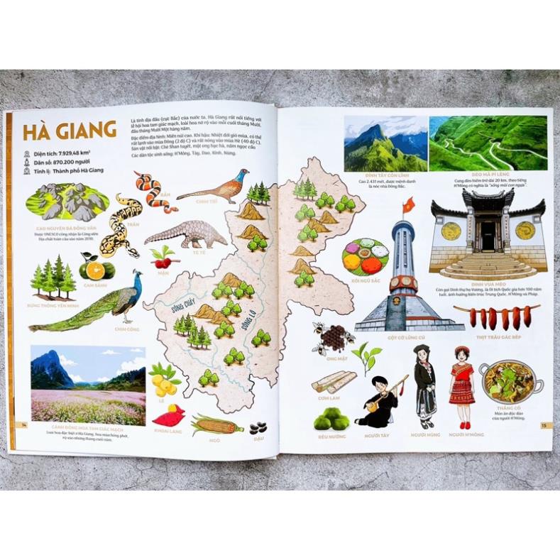 Sách - Đất nước gấm hoa - Atlas Việt Nam (Kỉ niệm 65 năm NXB Kim Đồng)