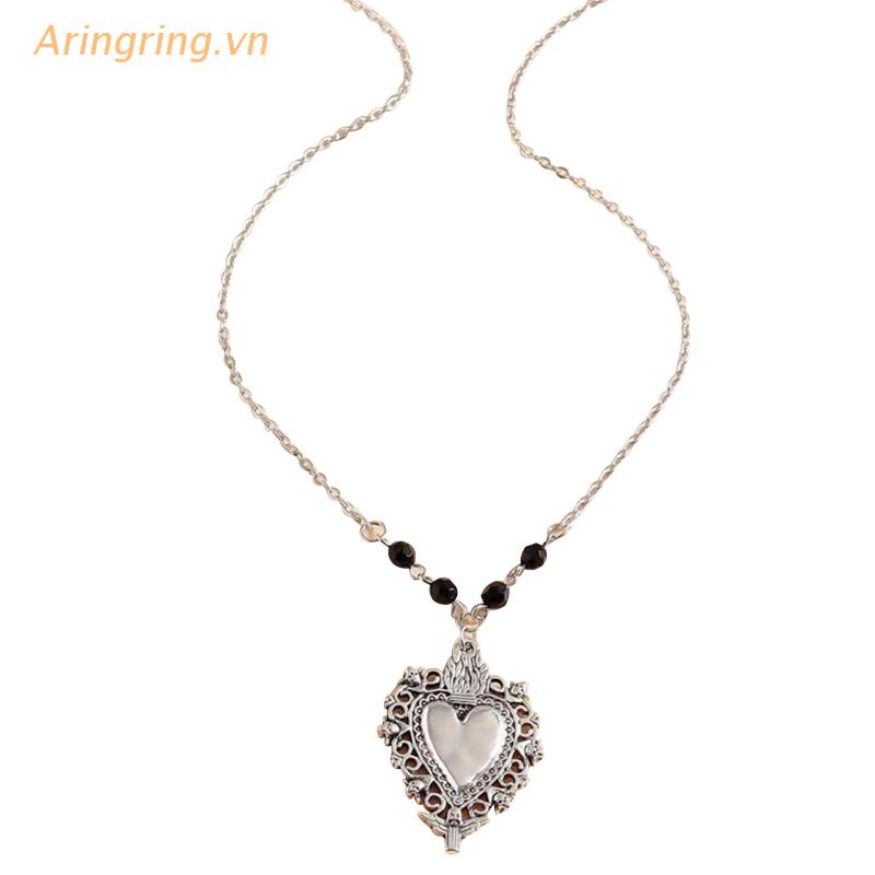 Vòng cổ Mặt Hình Đầu Lâu Trái Tim Phong Cách Cổ Điển Cho Nữ