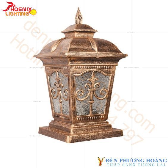 Đèn trụ cổng: Đèn ngoài trời Nhôm Đúc D280 PH6222