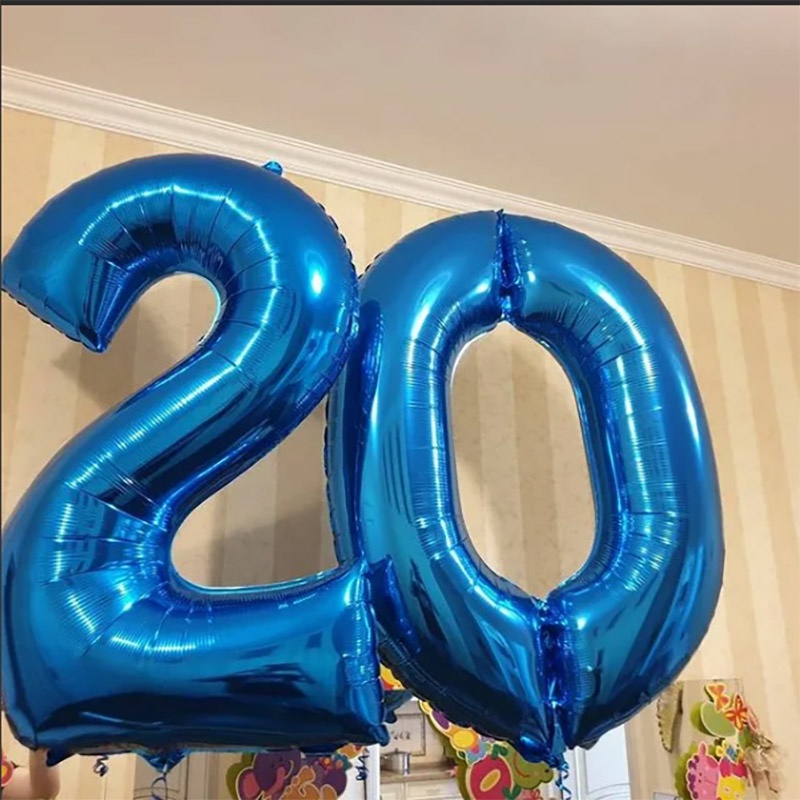 Bong Bóng Hình Số 0-9 Màu Vàng Hồng 32 inch Dùng Trang Trí Tiệc Sinh Nhật