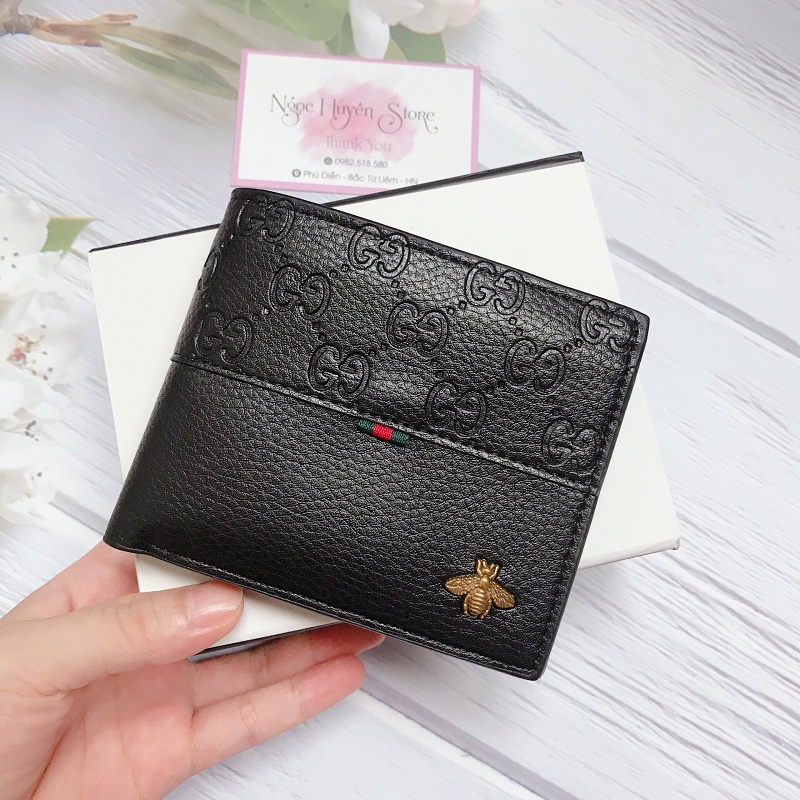 ⚡ 𝐀̉𝐍𝐇 𝐓𝐇𝐀̣̂𝐓⚡ Ví Da Nam Cao Cấp- Ví Nam Ngang Full Hộp Hãng Sang Trọng Làm Quà Tặng