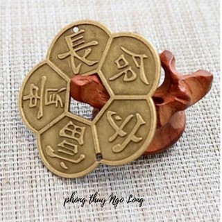 Đồng xu hoa mai, mai hoa kim tiền bằng đồng 100%