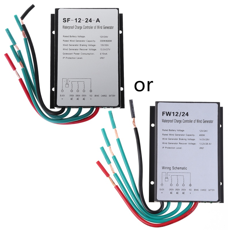 Bộ Điều Khiển Sạc Tua Bin Gió 600W 12V 24V Chống Thấm Nước Chuyên Dụng