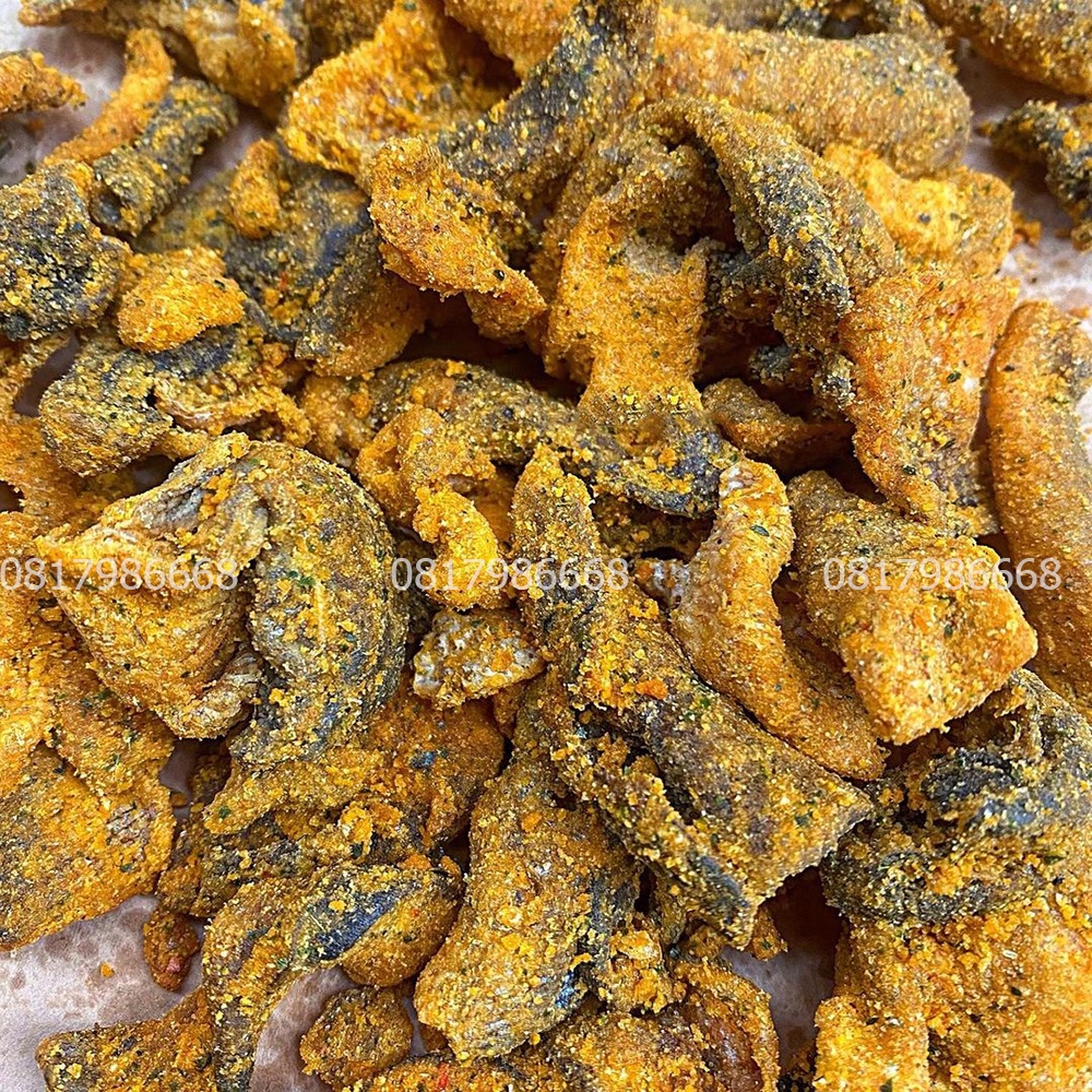 Da Cá Vị Trứng Muối Giòn Tan 250g, Đồ Ăn Vặt Da Cá Lắc Trứng Muối Mường Then