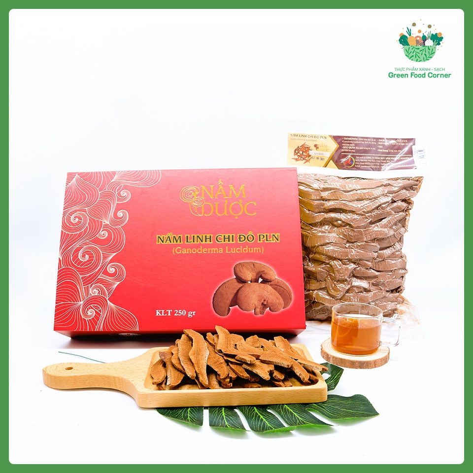 Nấm Linh Chi Cắt Lát Hộp 250g - PLN - Nấm Linh Chi Giống Việt Nam Thái Lát Vị Đắng Nhẹ