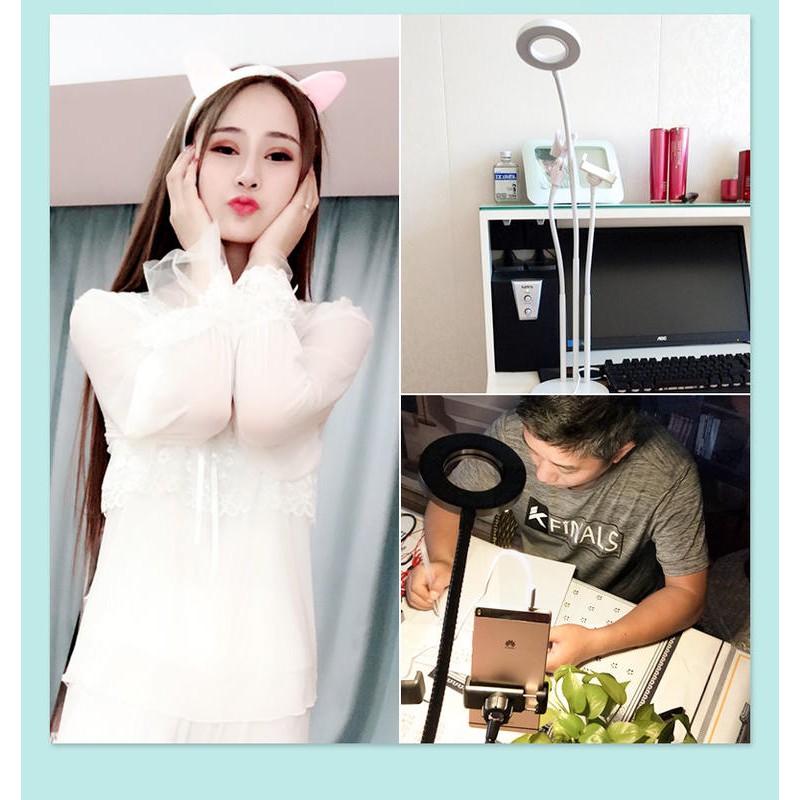 Cây livestream 3in1 có đèn hỗ trợ livestream, selfie, tiktok, videocall | BigBuy360 - bigbuy360.vn