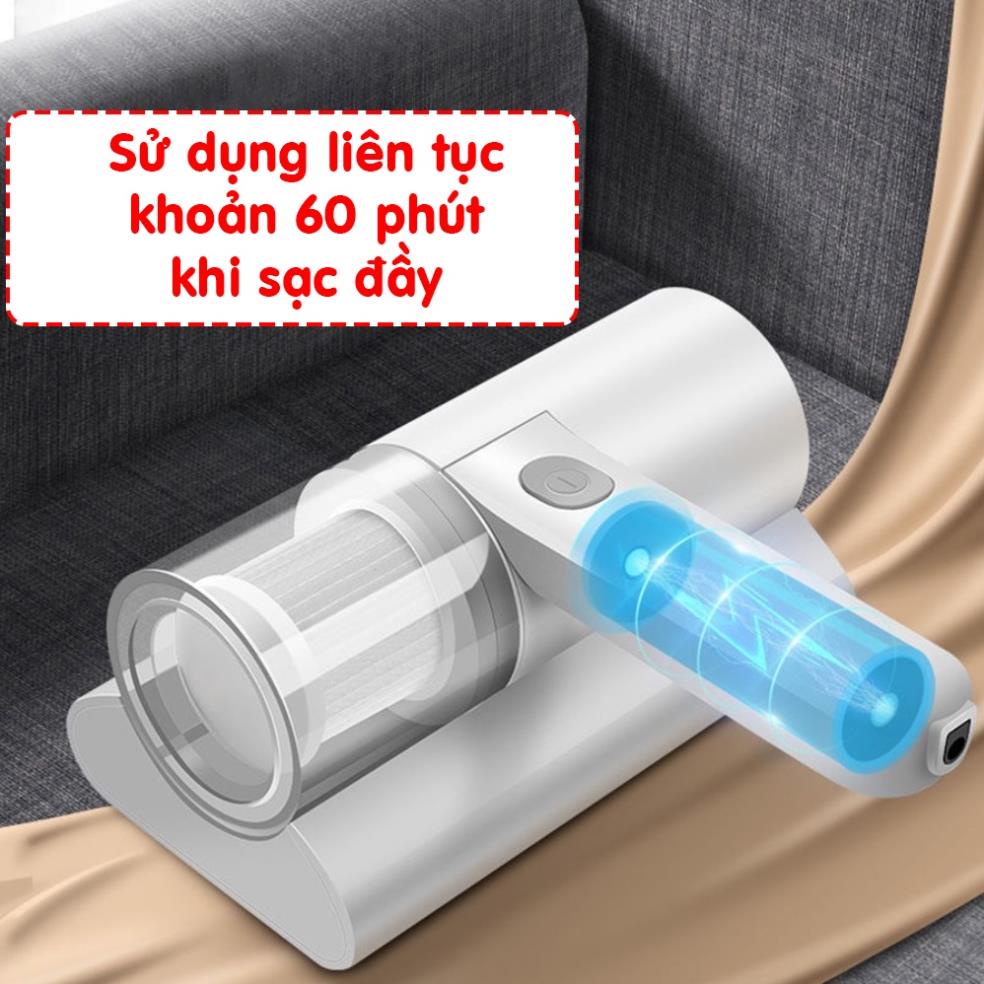 Máy hút bụi không dây cầm tay mini hút bụi giường nệm,thảm,sofa LOẠI 2 PIN hút sạch bụi mịn,tóc và lông chó mèo