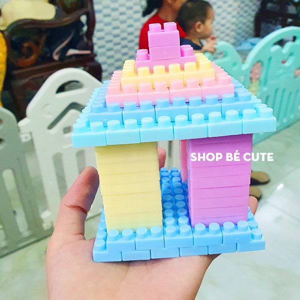 Đồ Chơi Xếp Hình 260 Miếng Ghép Thông Minh Lắp Ráp Non Lego Mảnh Nhỏ, Khu Nhà Dành Cho Bé