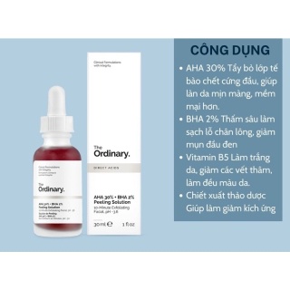 Tinh Chất Peel da The Ordinary AHA 30%+BHA 2% Peeling Solution 30ml