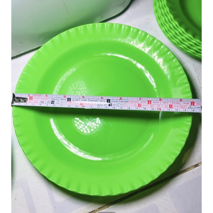 🏵Combo 10 Dĩa Nhựa Xanh Nhiều Size, Loại SÂU