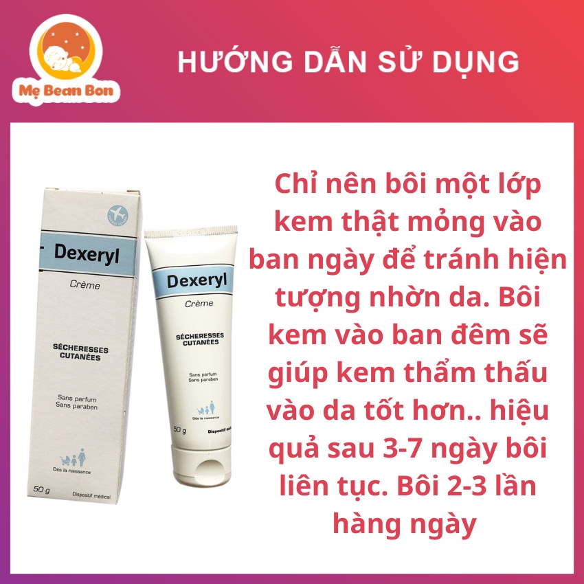 Kem dưỡng cho da nẻ chàm Dexeryl 50g của pháp an toàn cho bé từ sơ sinh không kích ứng da kể cả những bé có da nhạy cảm