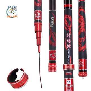Cần câu tay Xích Long 6H chuyên câu đơn câu đài đánh tự nhiên tặng kèm nhẫn Đồ Câu Việt Bắc