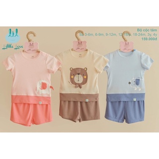 Bộ cotton tăm mùa hè bé trai/bé gái little love