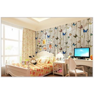Decal giấy dán tường bướm sắc màu