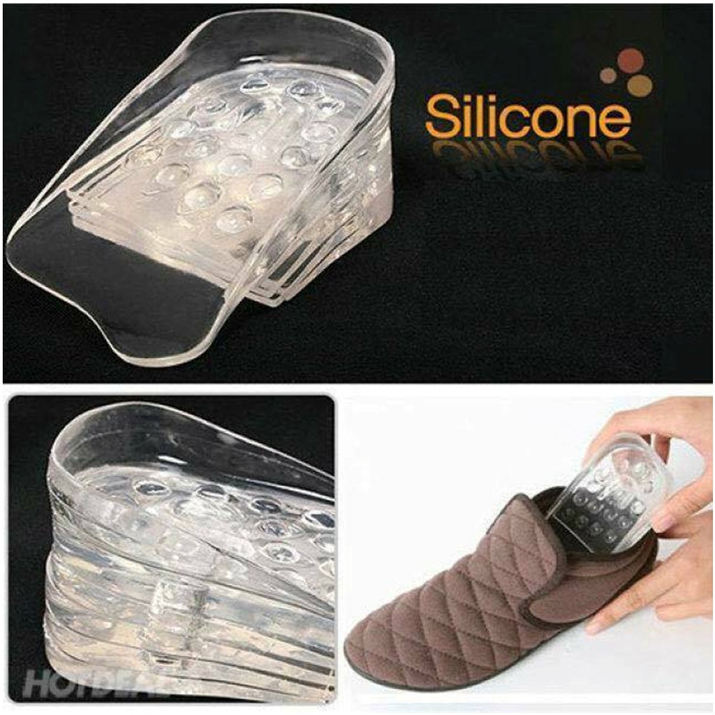 [ GIÁ SỈ ] Lót giày silicon độn đế tăng chiều cao 4cm ( 5 lớp)- Freesize