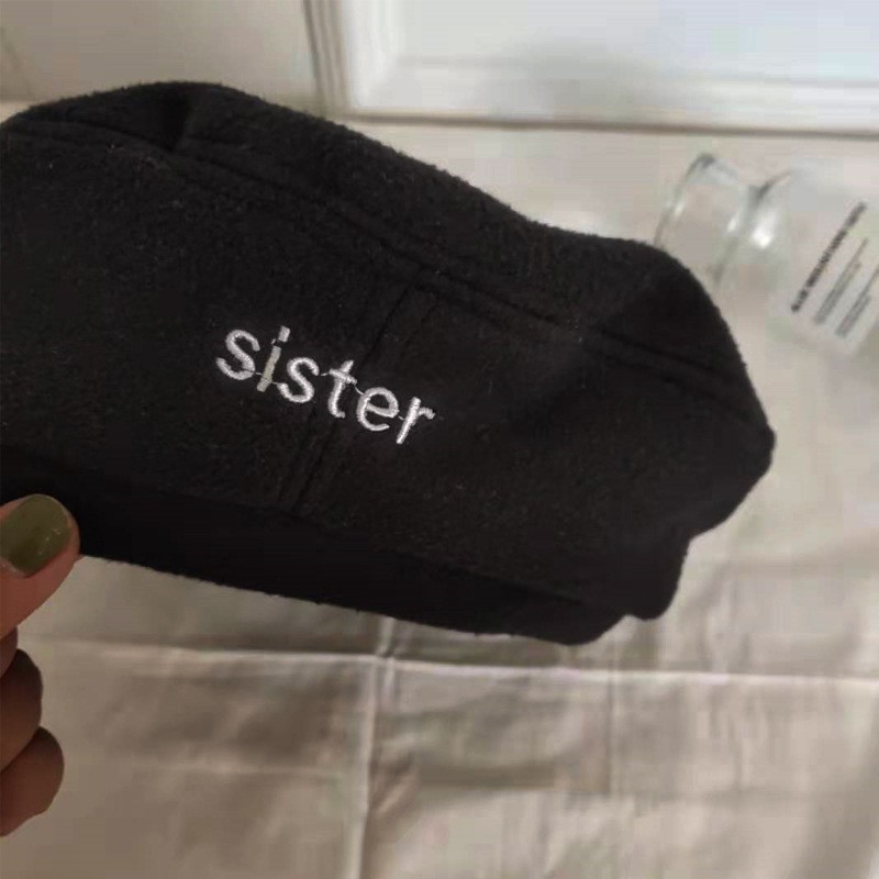 Mũ Nồi Nhung Sister - Nón Beret Nhung Thêu Sister