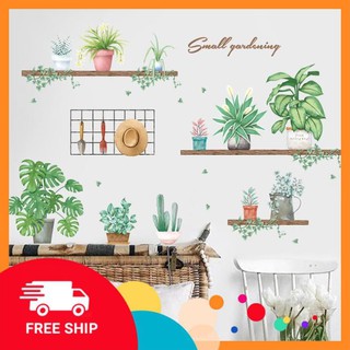 ⚡️𝗙𝗥𝗘𝗘𝗦𝗛𝗜𝗣⚡️ Decal dán tường Khu vườn nhỏ trang trí