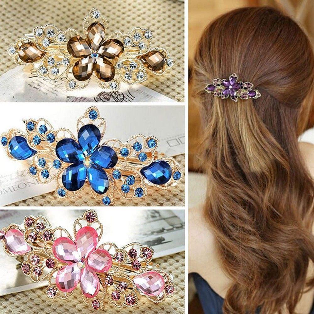 Kẹp Tóc VANES1 Hình Hoa Lấp Lánh Hàng Mới Dành Cho Bạn Nữ|Vương Miện Đội Đầu Kiểu Dáng Dễ Thương Xinh Xắn