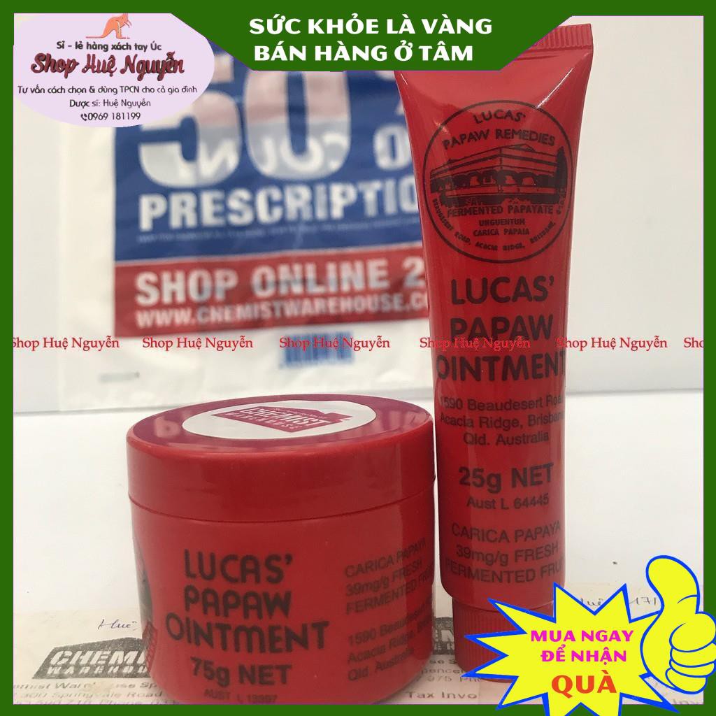 Kem đu đủ đa năng Lucas’ Papaw Ointment 25gr CHEMIST ÚC