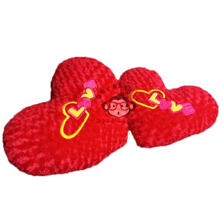 Gấu bông gối ôm Trái tim (2 size) lông xoắn mịn