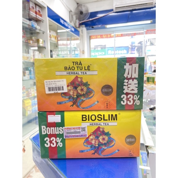 TRÀ THẢO DƯỢC BẢO TÚ LỆ BIOSLIM - Trà giảm cân - Hộp 40 túi lọc