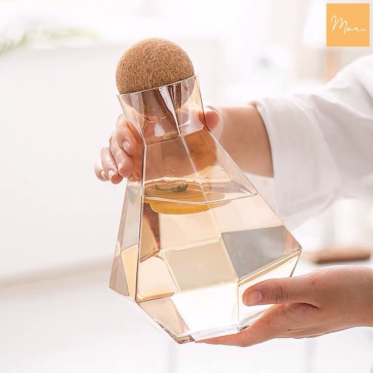 Bình nước thủy tinh kim cương - 1.3L