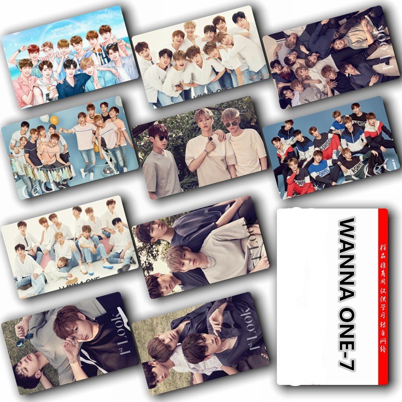 Set 10 tấm hình dán các thành viên nhóm nhạc WANNA ONE điển trai