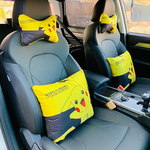 Gối Tựa Đầu Hình Pikachu Dễ Thương Cho Xe Hơi