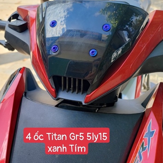 Ốc 5li15 dù nhỏ Titan Gr5 cao cấp ốc titan 4li15 gắn xe máy