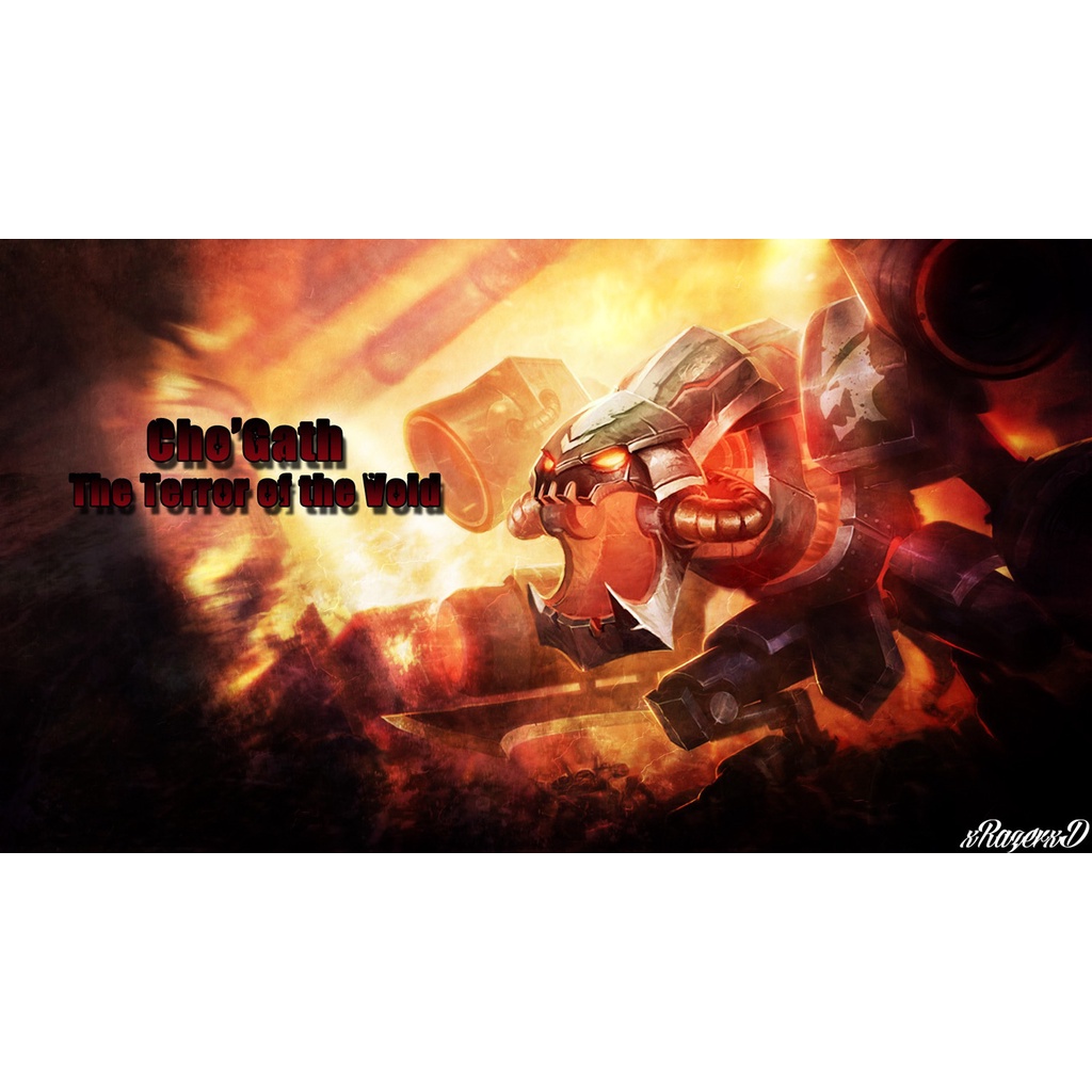 Poster A3, A4, A5 dán tường League of Legends, decal trang trí có keo CHO GATH - Mẫu 1, nhận in theo yêu cầu