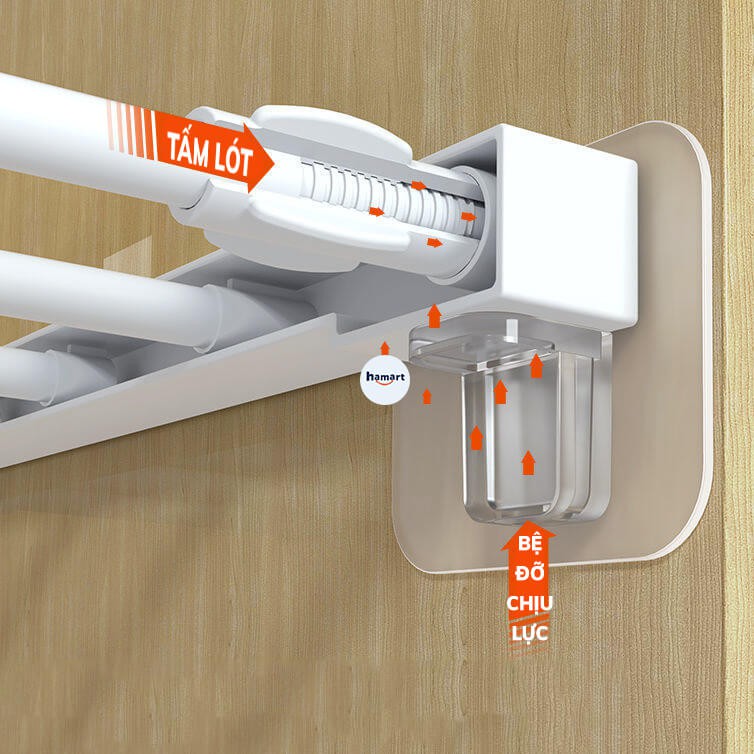 COMBO 2 Móc Đỡ Kệ Chữ L Dán Kê Giá Lót Sàn Hamart Siêu Dính Tường Tăng Diện Tích Lưu Trữ