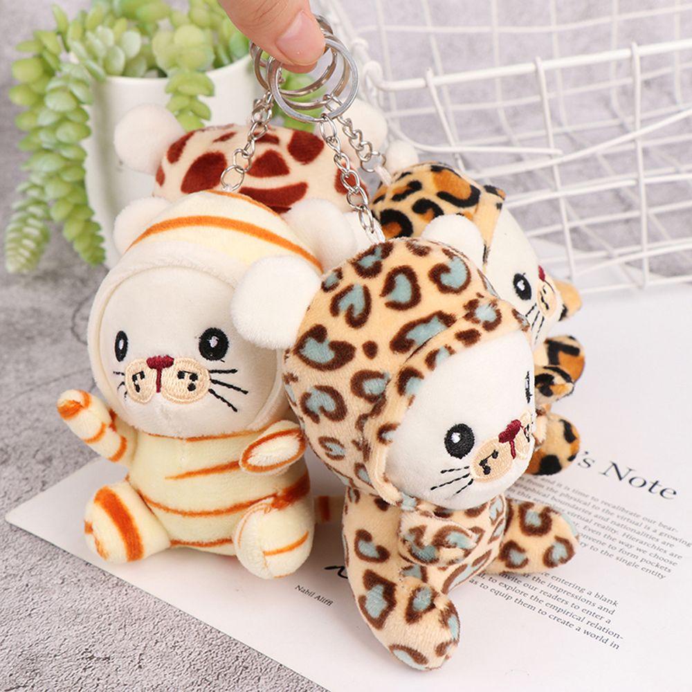 Móc Khóa Hình Hổ Nhồi Bông Dễ Thương Dùng Trang Trí Ba Lô