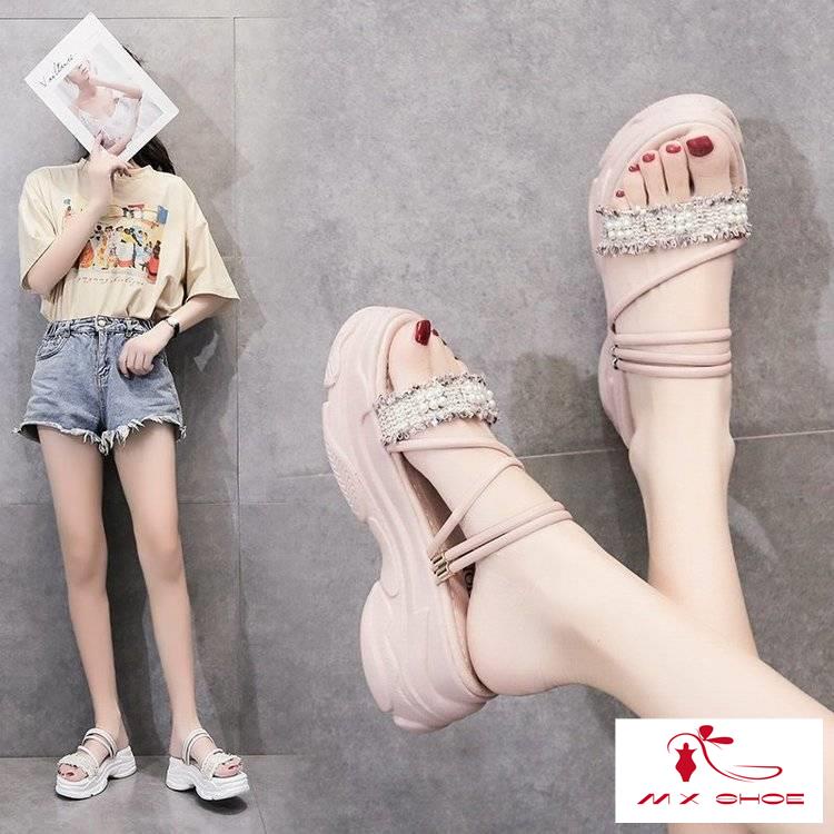 M & X~ Dép Sandal Hai Cách Mang Đế Dày Thoải Mái Dễ Phối Đồ Thời Trang Dành Cho Nữ 2022