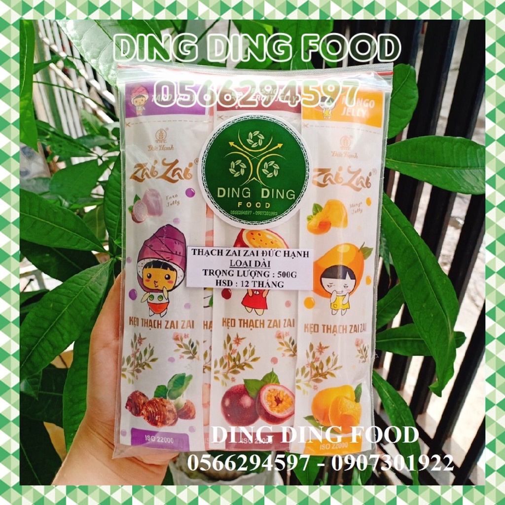 Mới - Thạch Zai Zai Đức Hạnh , Kẹo Thạch Trái Cây Mix Vị Siêu Ngon, Rau Câu Nhỏ Dài, Ăn Vặt, DING DING FOOD