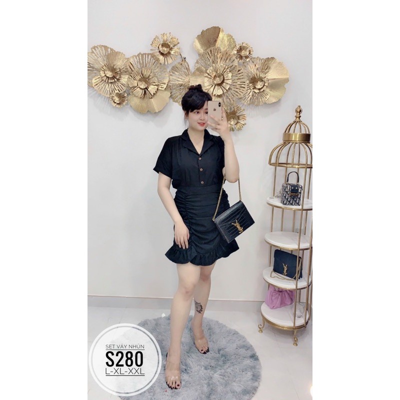 BIGSIZE Set váy nhún S280