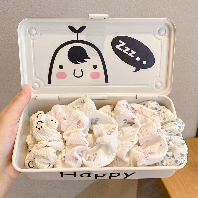 Bộ 6/7/8 Dây Cột Tóc Nhung Dễ Thương Thời Trang Thu Đông Hàn Quốc