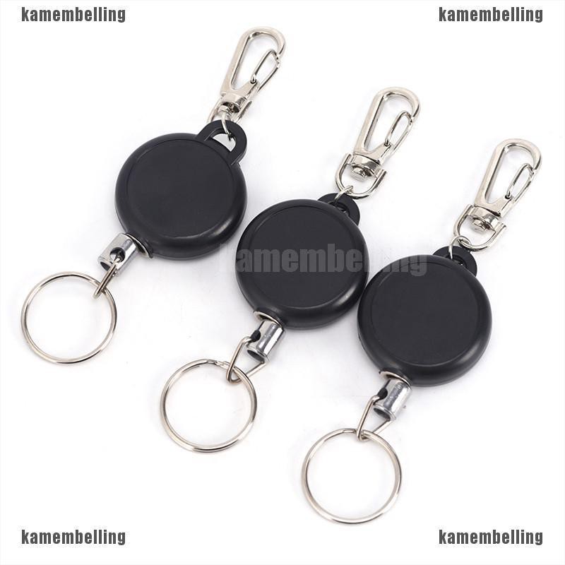 [KAM] Dây Thép Cuộn Móc Chìa Khóa Huy Hiệu Có Thể Thu Vào Vòng ID