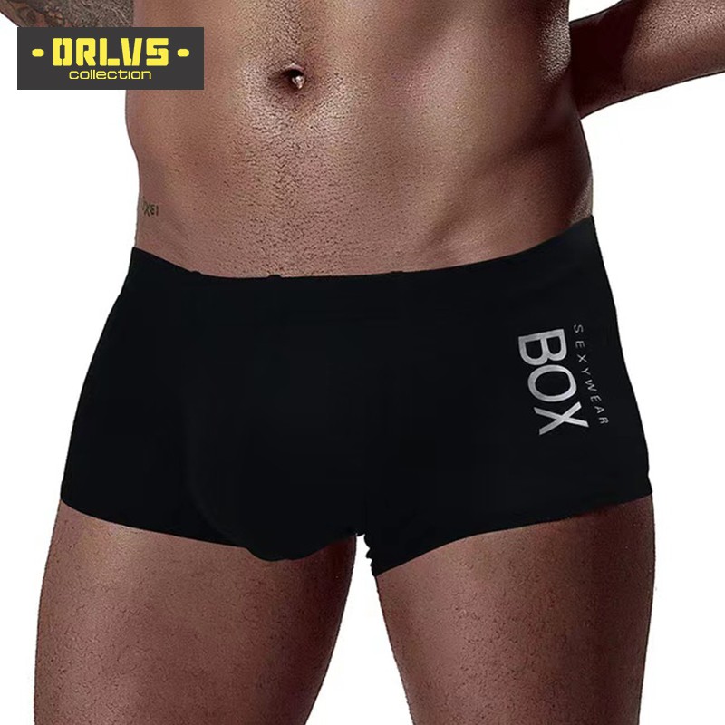 ORLVS Quần lót boxer hình hộp sữa gợi cảm cho nam giới