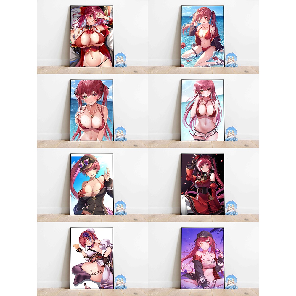 Poster A3 cao cấp treo tường Houshou Marine Hololive (12) by 2D Tộc Shop