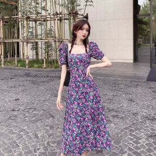 Đầm tím hoa live 880