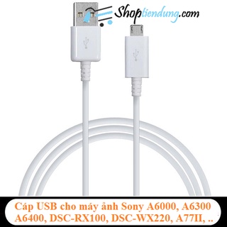 Cáp usb cho máy ảnh sony alpha a6000 a6300 a6400 a6500 a5100 a5000 a77ii a7iik, a99ii, cyber-shot dschx200v, dschx40
