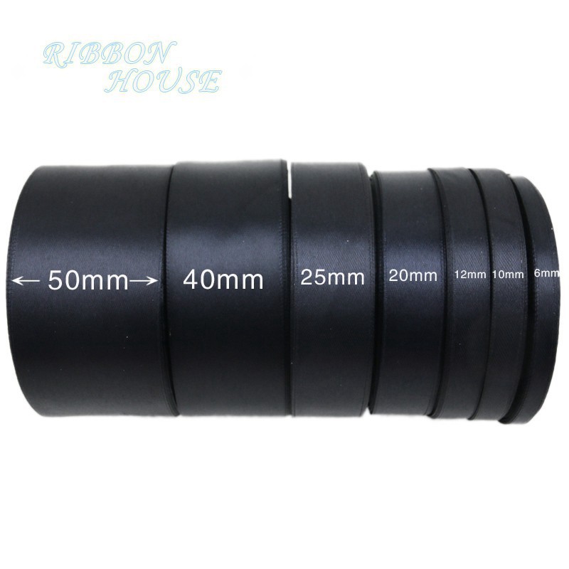 Cuộn Dây Ruy Băng 22m Màu Đen Trang Trí Đa Năng Dễ Sử Dụng