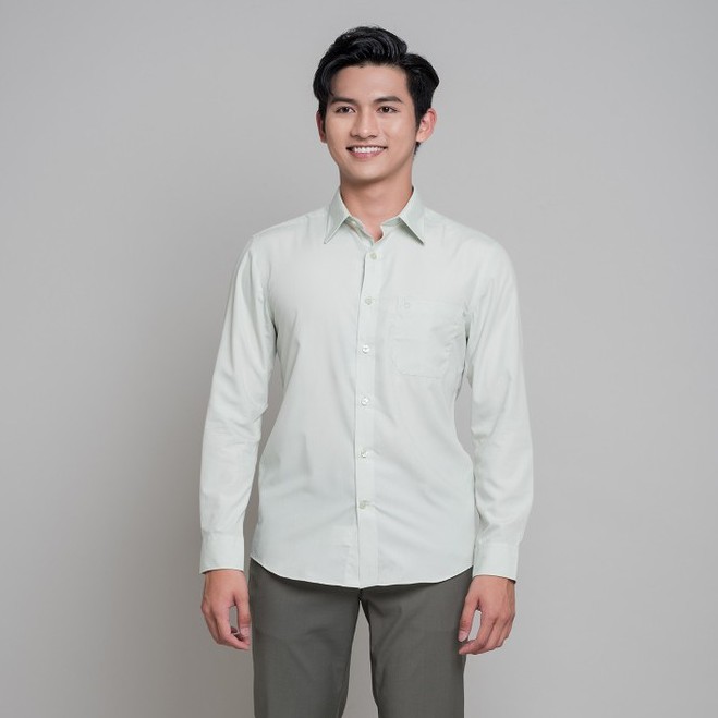 Áo Sơ mi dài tay nam Owen dáng Regularfit màu xanh nhạt - AR80914D | BigBuy360 - bigbuy360.vn