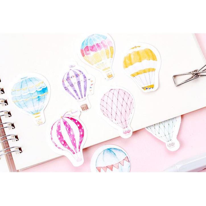 Bộ 46 Sticker Hàn Quốc hình Khinh Khí Cầu dán trang trí E31