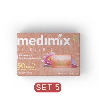  Set 5 Xà phòng Medimix Kumkumadi Nghệ Tây 125g bánh 