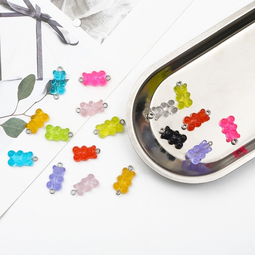 Beadia Set phụ kiện Beadia làm trang sức hình viên kẹo hình gấu bằng nhựa dễ thương