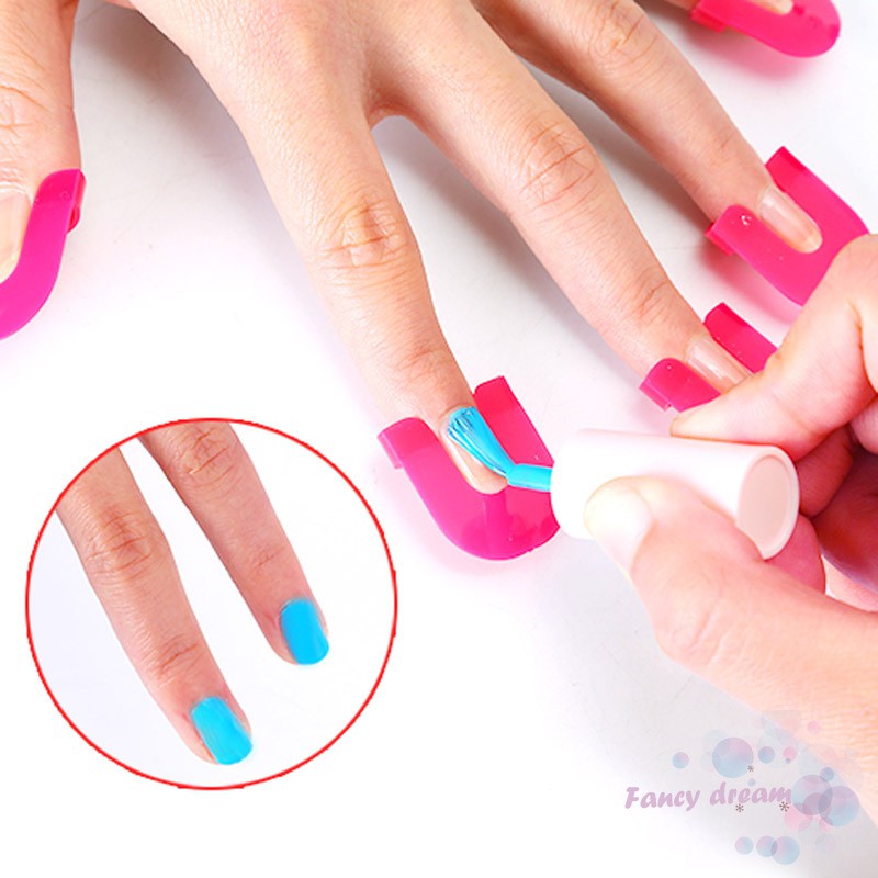 Set 26 phụ kiện hỗ trợ sơn móng chống nhòe 10 kích cỡ