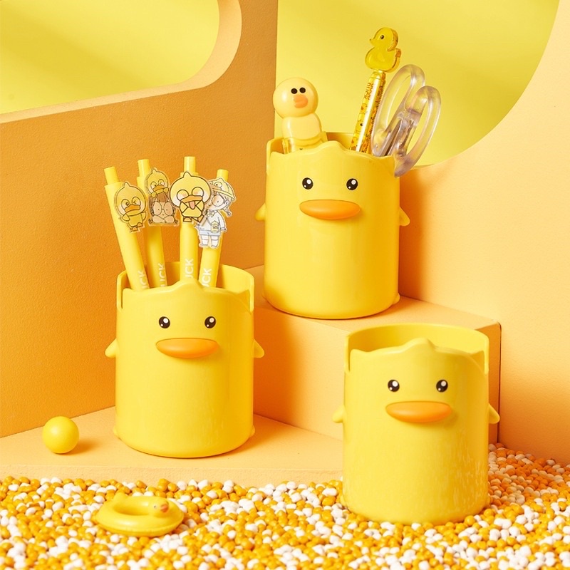 Ống đựng bút hình vịt vàng tiện lợi siêu cute