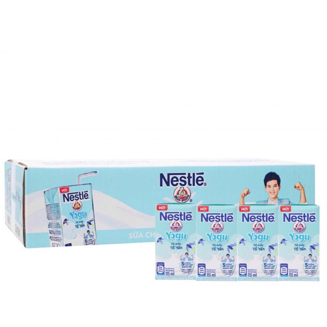 [Mã 66FMCGSALE hoàn 8% đơn 500K] Thùng Sữa chua uống dinh dưỡng Nestlé YOGU 48x115 ml...