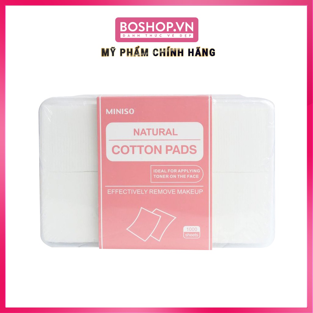 Bông Tẩy Trang Miniso Natural Cotton Pads 1000 Miếng